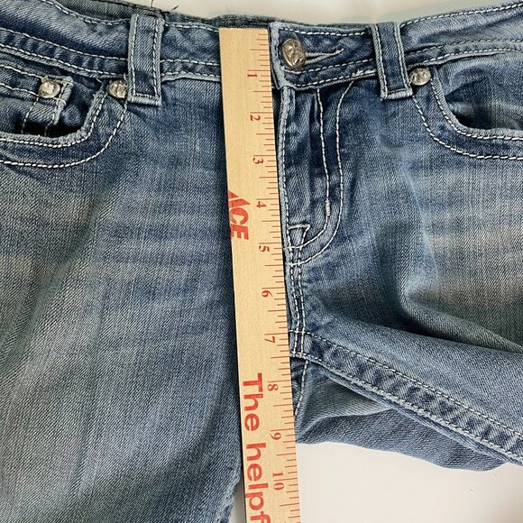 Miss Me Jeans Women’s 30 Bootcut JP5519B Cross Embroidered Flap Pockets Medium W - Picture 8 of 14